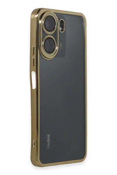 Newface Xiaomi Redmi 13C Kılıf Razer Lensli Silikon - Gold resmi