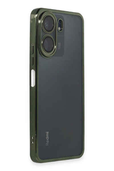 Newface Xiaomi Redmi 13C Kılıf Razer Lensli Silikon - Yeşil resmi