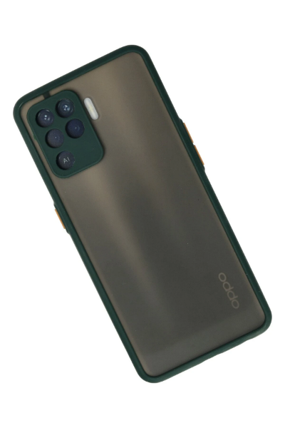 Newface Oppo Reno 5 Lite Kılıf Montreal Silikon Kapak - Yeşil resmi