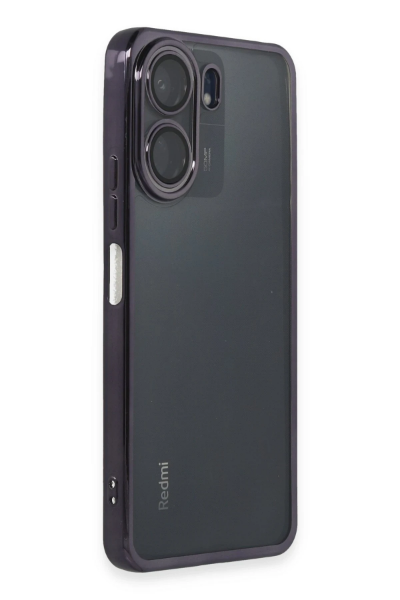 Newface Xiaomi Redmi 13C Kılıf Razer Lensli Silikon - Mor resmi