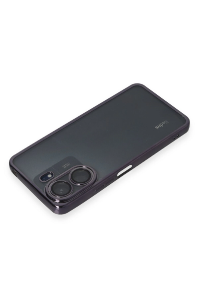Newface Xiaomi Redmi 13C Kılıf Razer Lensli Silikon - Mor resmi