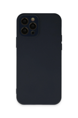 Newface iPhone 12 Pro Max Kılıf Lansman Glass Kapak - Lacivert resmi