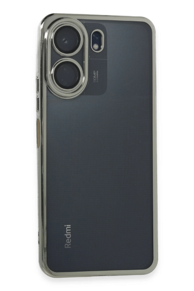 Newface Xiaomi Redmi 13C Kılıf Razer Lensli Silikon - Gümüş resmi