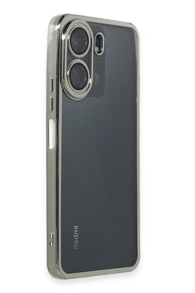 Newface Xiaomi Redmi 13C Kılıf Razer Lensli Silikon - Gümüş resmi