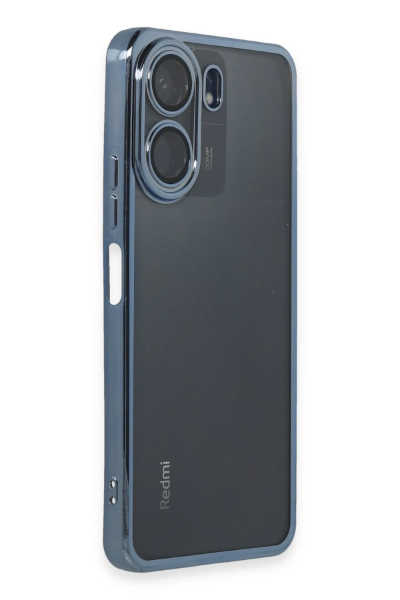 Newface Xiaomi Redmi 13C Kılıf Razer Lensli Silikon - Lacivert resmi