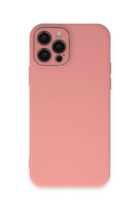Newface iPhone 12 Pro Max Kılıf Lansman Glass Kapak - Pembe resmi