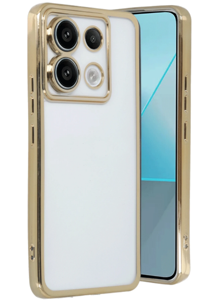 Newface Xiaomi Poco X6 Kılıf Razer Lensli Silikon - Gold resmi