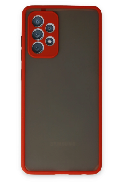 Newface Samsung Galaxy A32 Kılıf Montreal Silikon Kapak - Kırmızı resmi