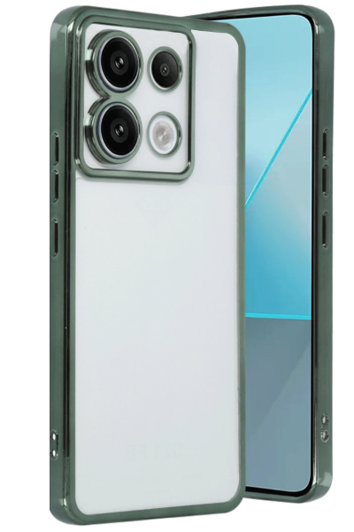 Newface Xiaomi Poco X6 Kılıf Razer Lensli Silikon - Yeşil resmi