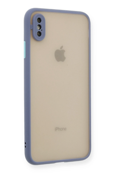 Newface iPhone XS Max Kılıf Montreal Silikon Kapak - Gri resmi