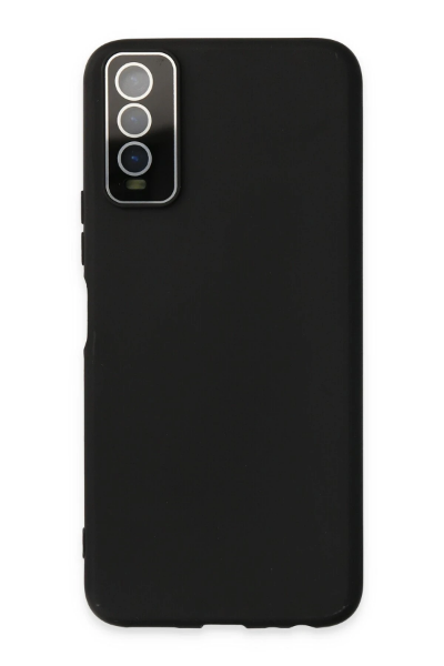 Newface Vivo Y11S Kılıf Lansman Glass Kapak - Siyah resmi