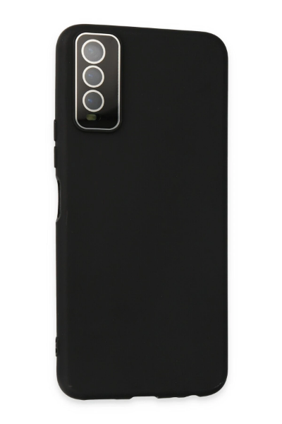 Newface Vivo Y11S Kılıf Lansman Glass Kapak - Siyah resmi