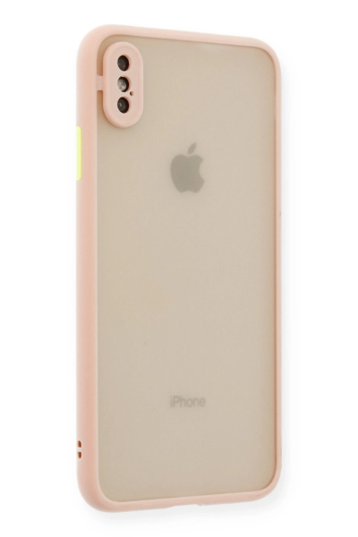Newface iPhone XS Max Kılıf Montreal Silikon Kapak - Pembe resmi