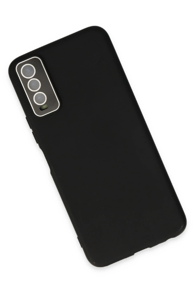 Newface Vivo Y11S Kılıf Lansman Glass Kapak - Siyah resmi