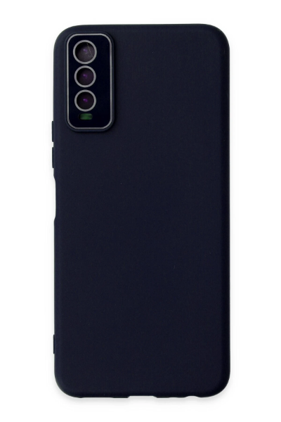 Newface Vivo Y11S Kılıf Lansman Glass Kapak - Lacivert resmi