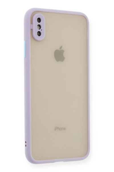 Newface iPhone XS Max Kılıf Montreal Silikon Kapak - Mor resmi
