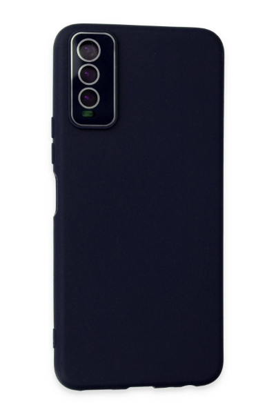 Newface Vivo Y11S Kılıf Lansman Glass Kapak - Lacivert resmi