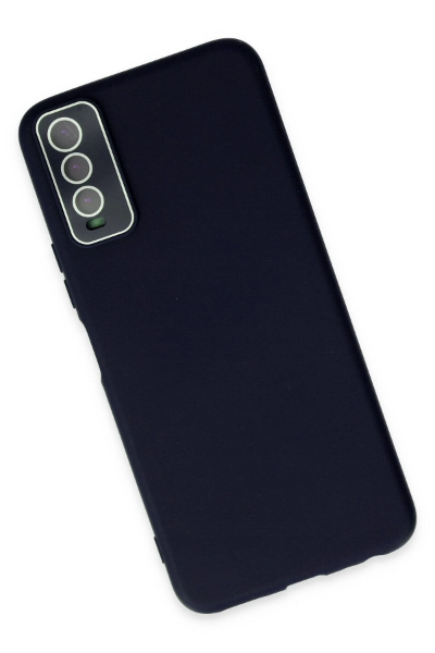 Newface Vivo Y11S Kılıf Lansman Glass Kapak - Lacivert resmi
