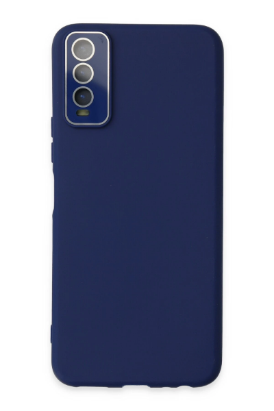 Newface Vivo Y11S Kılıf Lansman Glass Kapak - Sky Blue resmi