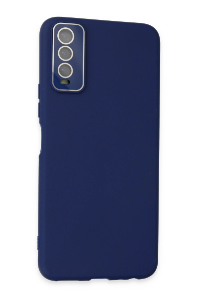 Newface Vivo Y11S Kılıf Lansman Glass Kapak - Sky Blue resmi