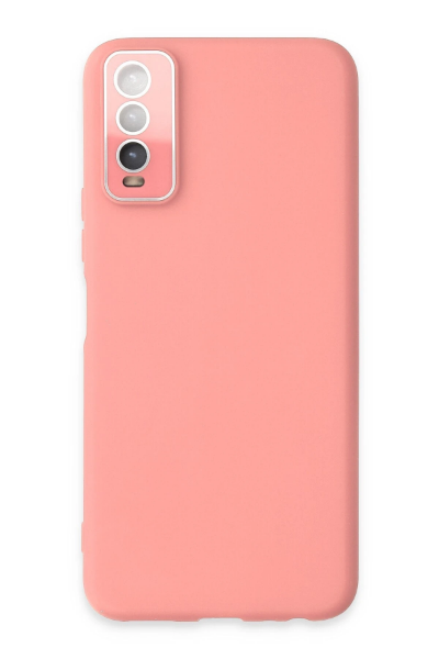Newface Vivo Y11S Kılıf Lansman Glass Kapak - Pembe resmi