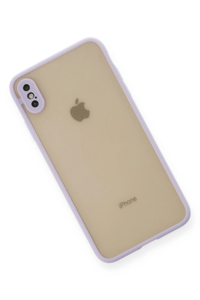 Newface iPhone X Kılıf Montreal Silikon Kapak - Mor resmi