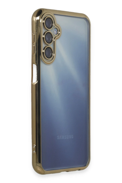 Newface Samsung Galaxy A15 4G Kılıf Razer Lensli Silikon - Gold resmi