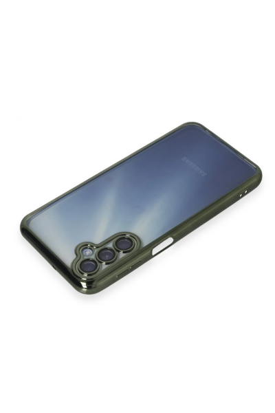 Newface Samsung Galaxy A25 5G Kılıf Razer Lensli Silikon - Yeşil resmi