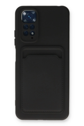 Newface Xiaomi Redmi Note 11 Kılıf Kelvin Kartvizitli Silikon - Siyah resmi