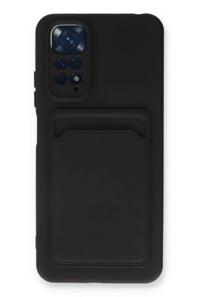 Newface Xiaomi Redmi Note 11 Kılıf Kelvin Kartvizitli Silikon - Siyah resmi