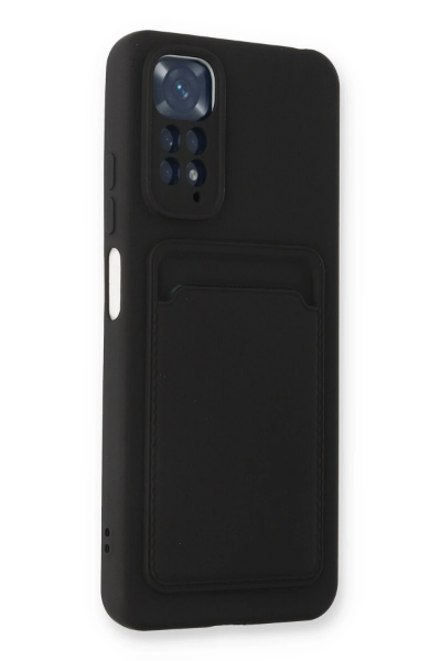 Newface Xiaomi Redmi Note 11 Kılıf Kelvin Kartvizitli Silikon - Siyah resmi
