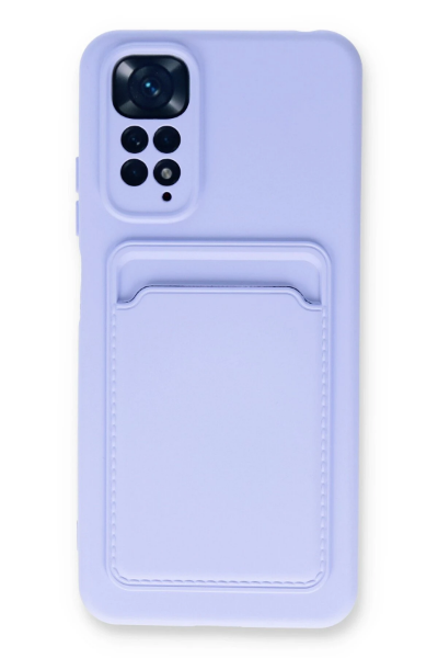 Newface Xiaomi Redmi Note 11S Kılıf Kelvin Kartvizitli Silikon - Lila resmi