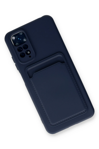 Newface Xiaomi Redmi Note 11S Kılıf Kelvin Kartvizitli Silikon - Lacivert resmi