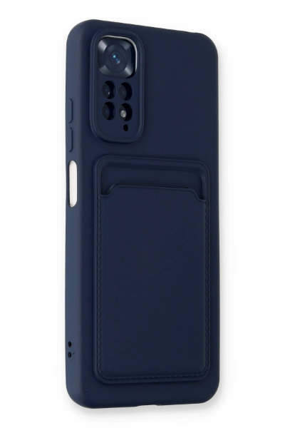 Newface Xiaomi Redmi Note 11S Kılıf Kelvin Kartvizitli Silikon - Lacivert resmi