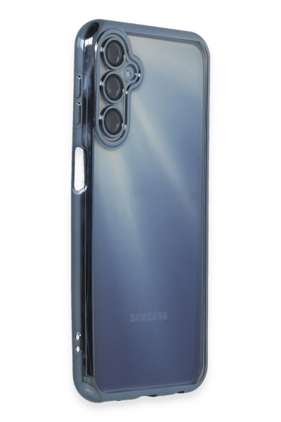 Newface Samsung Galaxy A55 5G Kılıf Razer Lensli Silikon - Açık Mavi resmi