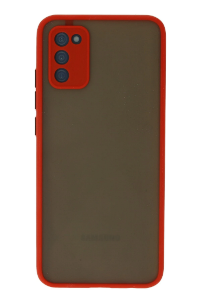 Newface Samsung Galaxy A02S Kılıf Montreal Silikon Kapak - Kırmızı resmi