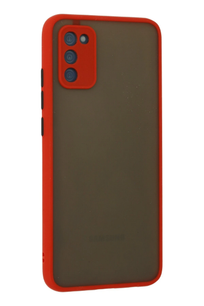 Newface Samsung Galaxy A02S Kılıf Montreal Silikon Kapak - Kırmızı resmi