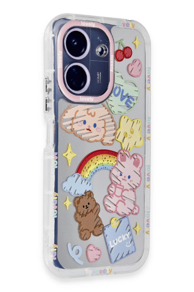 Newface Xiaomi Redmi 13C Kılıf Reflexion Desenli Kapak - Desen 4 resmi