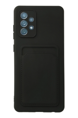 Newface Samsung Galaxy A13 4G Kılıf Kelvin Kartvizitli Silikon - Siyah resmi