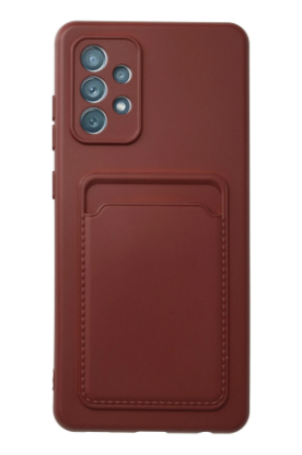 Newface Samsung Galaxy A13 4G Kılıf Kelvin Kartvizitli Silikon - Bordo resmi