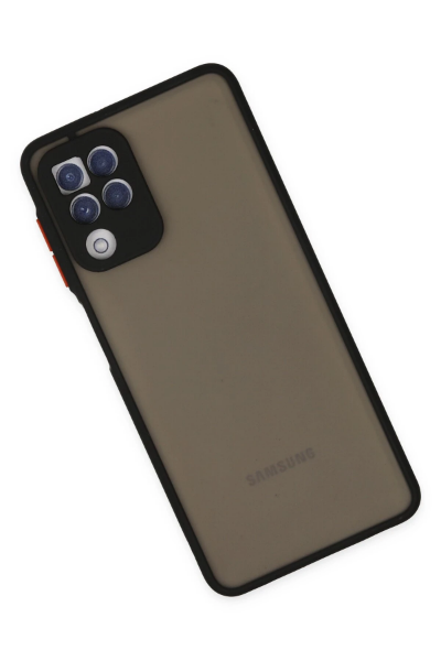 Newface Samsung Galaxy A22 Kılıf Montreal Silikon Kapak - Siyah resmi