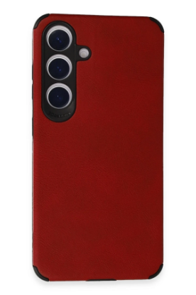 Newface Samsung Galaxy S24 Kılıf Loop Deri Silikon - Kırmızı resmi