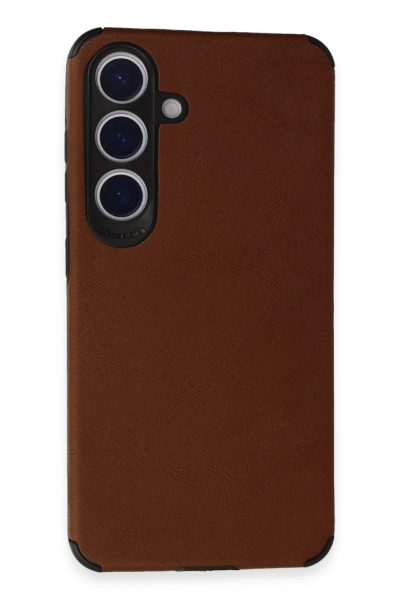 Newface Samsung Galaxy S24 Kılıf Loop Deri Silikon - Kahverengi resmi