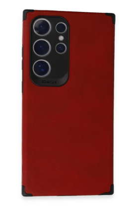 Newface Samsung Galaxy S24 Ultra Kılıf Loop Deri Silikon - Kırmızı resmi