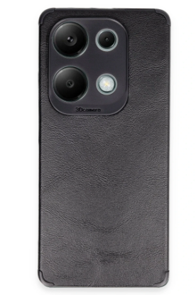 Newface Xiaomi Redmi Note 13 4G Kılıf Loop Deri Silikon - Siyah resmi