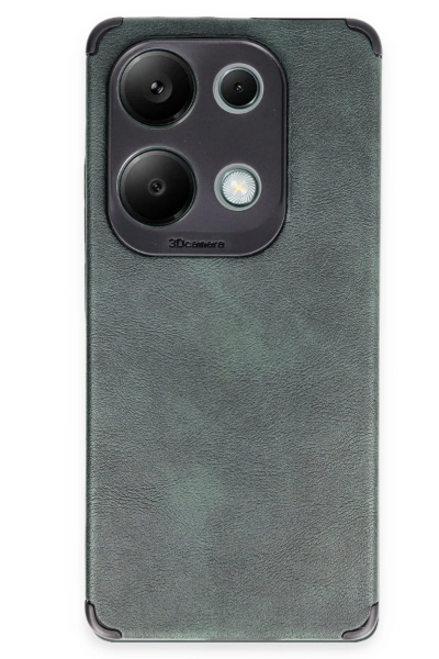Newface Xiaomi Redmi Note 13 4G Kılıf Loop Deri Silikon - Yeşil resmi