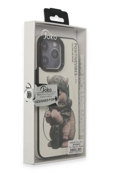 Joko iPhone 15 Pro Fun Magsafe Kapak - Natural Grey resmi
