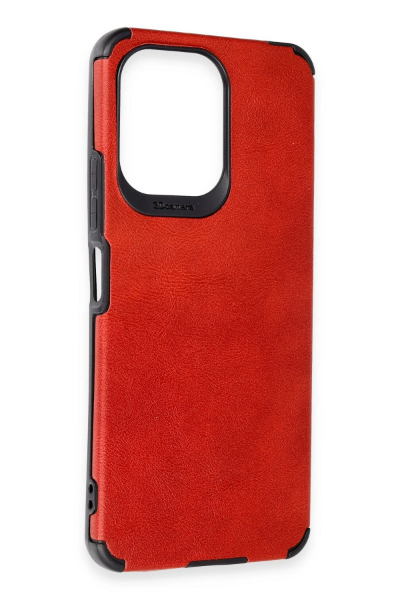 Newface Xiaomi Redmi 13C Kılıf Loop Deri Silikon - Kırmızı resmi