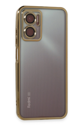 Newface Xiaomi Redmi Note 11E Kılıf Razer Lensli Silikon - Gold resmi