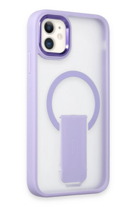 Newface iPhone 12 Tork Magsafe Standlı Kapak - Lila resmi